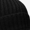 Milano (black) - Italian 100% cashmere ribbed beanie (unisex) 3