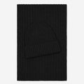 Milano (black) - Italian 100% cashmere ribbed beanie (unisex) 5