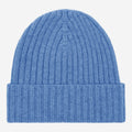 Milano (light blue) - Italian 100% cashmere ribbed beanie (unisex) 1