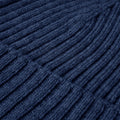 Milano (navy blue) - Italian 100% cashmere ribbed beanie (unisex) 4