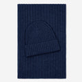 Milano (navy blue) - Italian 100% cashmere ribbed beanie (unisex) 5