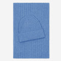 Milano (light blue) - Italian 100% cashmere ribbed beanie (unisex) 4