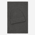 Milano (dark grey) - Italian 100% cashmere ribbed beanie (unisex) 4