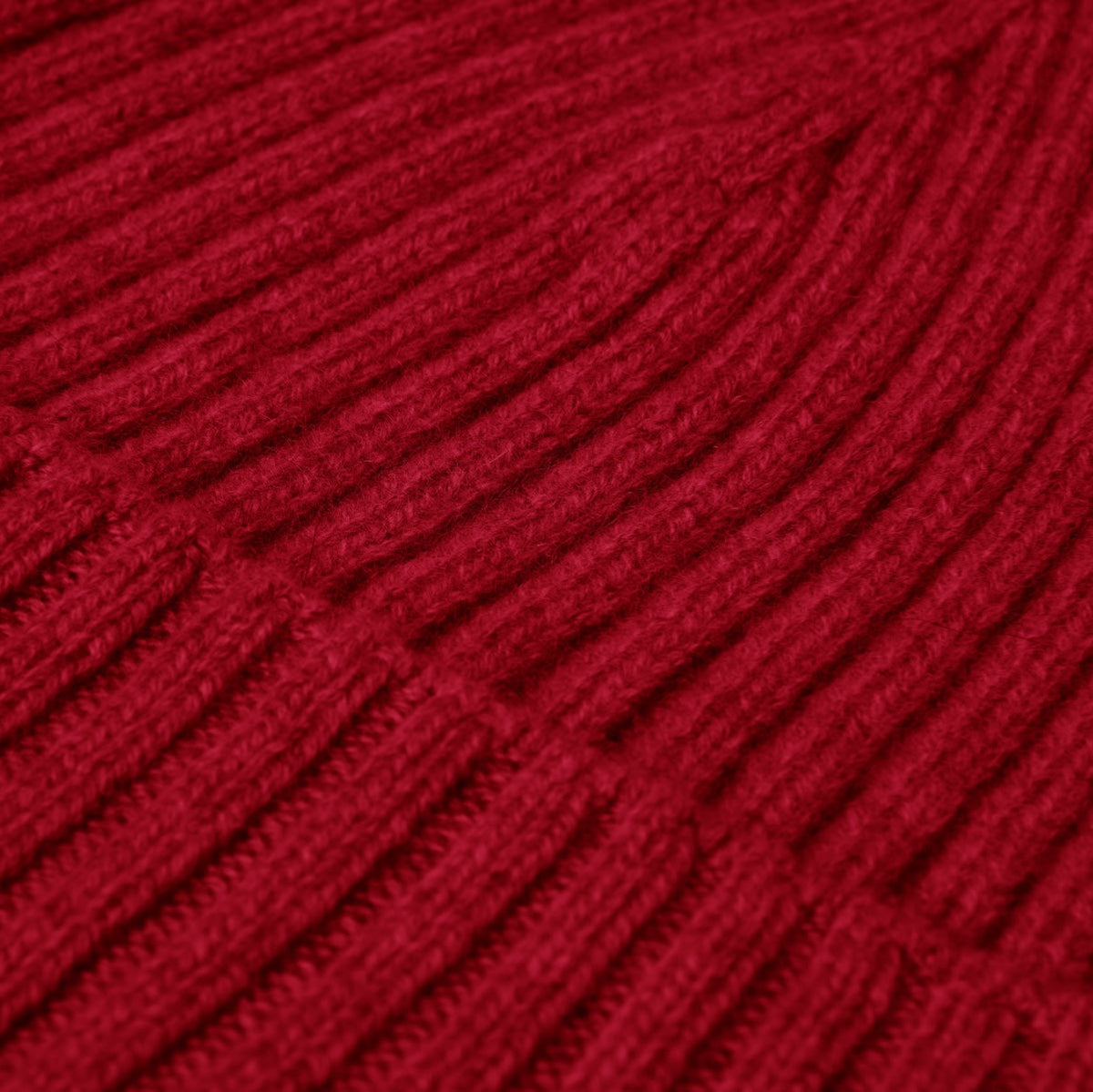Milano (red) - Italian 100% cashmere ribbed beanie (unisex)