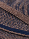 Riccardo (brown & blue) - Italian cashmere scarf with pattern 4