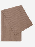 Napoli (brown) - Italian 100% cashmere ribbed scarf (unisex) 1