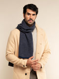 Riccardo (blue & brown) - Italian cashmere scarf with pattern 8
