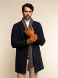 Riccardo (brown & blue) - Italian cashmere scarf with pattern 8