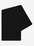 Napoli (black) - Italian 100% cashmere ribbed scarf (unisex) 1
