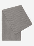 Napoli (light grey) - Italian 100% cashmere ribbed scarf (unisex) 1