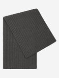 Napoli (dark grey) - Italian 100% cashmere ribbed scarf (unisex) 1
