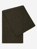 Napoli (dark green) - Italian 100% cashmere ribbed scarf (unisex) 1