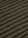 Napoli (dark green) - Italian 100% cashmere ribbed scarf (unisex) 2