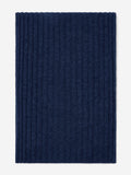 Napoli (navy blue) - Italian 100% cashmere ribbed scarf (unisex) 3