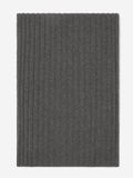 Napoli (dark grey) - Italian 100% cashmere ribbed scarf (unisex) 3