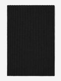 Napoli (black) - Italian 100% cashmere ribbed scarf (unisex) 3