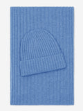 Napoli (light blue) - Italian 100% cashmere ribbed scarf (unisex) 4