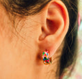Merry & Bright Super Chunky Huggie Hoop Earrings - Image 3