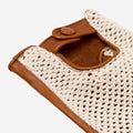 Arturo (cognac) - Hand-sewn Italian crochet driving gloves from lambskin leather 3