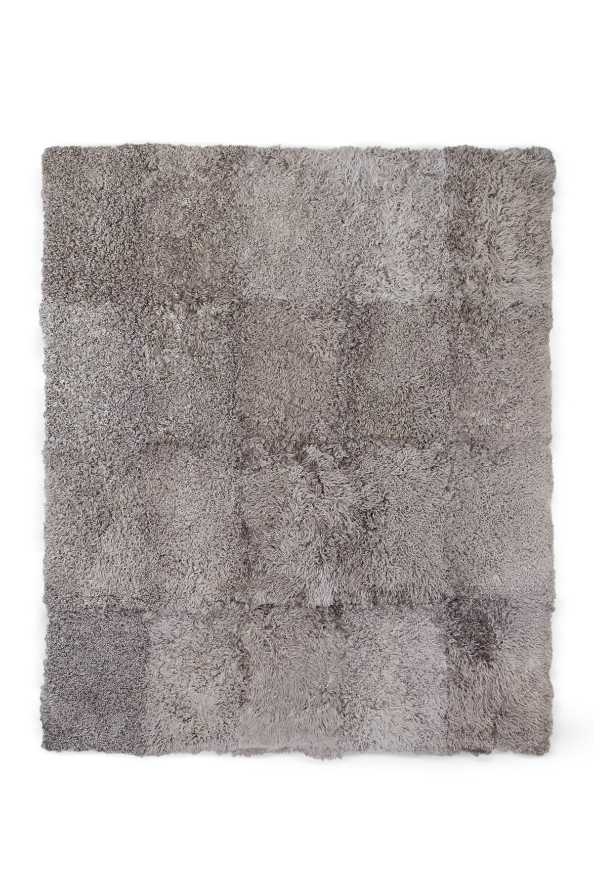 CURLY GOATSKIN RUG – Silver Grey