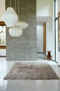 CURLY GOATSKIN RUG – Silver Grey 1