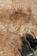 LONG HAIR - Beige Camel Sheepskin Rug 1