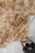 LONG HAIR - Beige Camel Sheepskin Rug 4