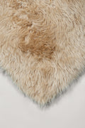 LONG HAIR - Beige Camel Sheepskin Rug 5