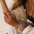 Spiritual Balance Pearl & Mother of Pearl Butterfly Gold Bracelet 3