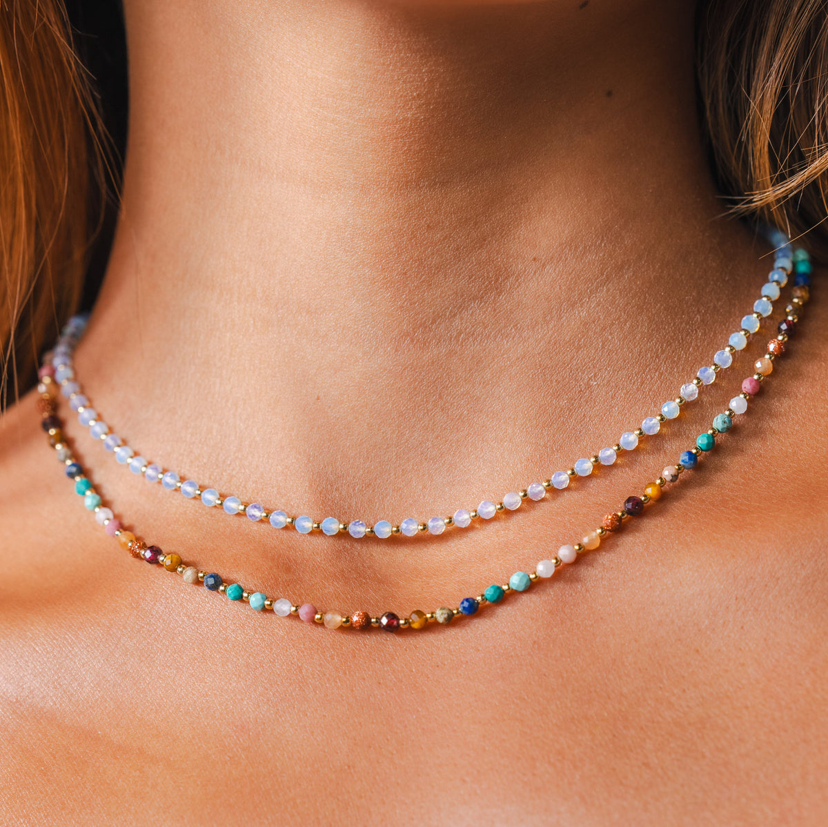 Gold Moon Dancer 3mm Healing Necklace