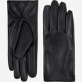 Daisy (black) – Vegan leather gloves with fleece lining & touchscreen feature 1