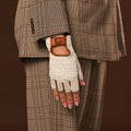 Daniella (cognac) - Hand-sewn Italian crochet driving gloves from lambskin leather 6