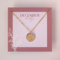 December Birth Flower Necklace • Holly 1