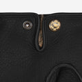 Diego (black) - Italian gloves made of American deerskin leather with rabbit fur lining 4