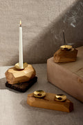 Double Wooden Incense and Candle Holder by Dor+Kie - Image 2
