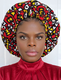 Duma Mbili 2XL Kente Silk Lined African Print Bonnet 3