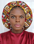 Duma Mbili 2XL Kente Silk Lined African Print Bonnet 4