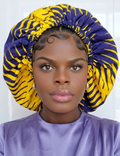 Duma Mbili XL Silk Lined African Print Bonnet 3