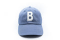Dusty Blue Letter Baseball Hat 1