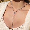 Stand in Strength Rosary Hematite Stone Necklace 2
