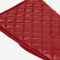 Emilia (red) - Classic Italian lambskin leather gloves with cashmere lining and checkered pattern 5