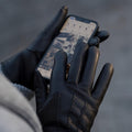 Evelyn (black) - Goatskin leather gloves with soft lambswool lining and touchscreen feature 4