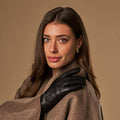 Evelyn (black) - Goatskin leather gloves with soft lambswool lining and touchscreen feature 7