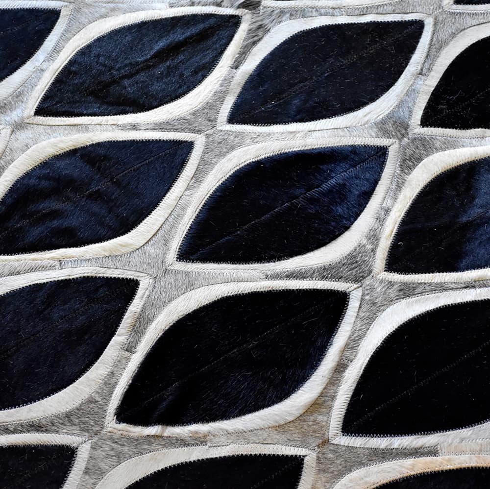 Eye Cat – Contemporary Custom Rug in Cowhide