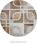 EYES – Geometric Cowhide Rug with Curved Motif 4