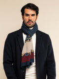 Edoardo (blue) - Soft and lightweight Italian scarf from 100% wool 2
