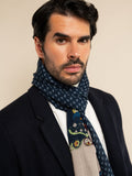 Edoardo (blue) - Soft and lightweight Italian scarf from 100% wool 8