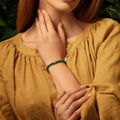 Vital Harmony Emerald Agate May Birthstone Evil Eye Bracelet 2