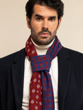 Andrea (red/blue) - Soft and lightweight Italian scarf from 100% wool 10