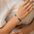 Bloom with Brilliance Lapis Lazuli Lotus Charm Bracelet 4